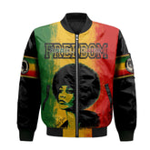 Angela Davis Rasta Freedom Bomber Jacket